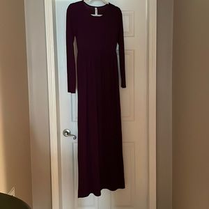 This dark purple dress is upper cute and modest!